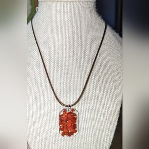 Red Jasper stone necklace